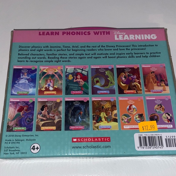 π 12 book set Disney phonics/reading books in carrying case - Picture 2 of 4